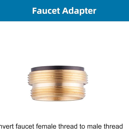 Faucet Adapter Kit, Swivel Aerator Adapter to Connect Garden Hose - Multi-Thread Kitchen Sink Faucet to Garden Hose Adapter 3/4 Inch - Chrome Finished