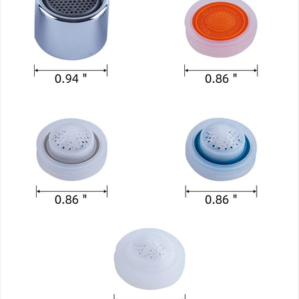 3 Pcs Faucet Aerator, Female Thread Kitchen Sink Aerators, 1.2, 1.5, 1.8, 2.5 GPM Flow Restrictor Replacement Parts, Bathroom, 15/16-Inch 22mm Female Thread-Chrome