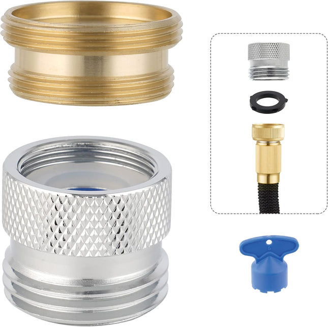 Faucet to Garden Hose Adapter Kit Female to Male Sink Brass Garden Hose Attachment with Washer & Aerator