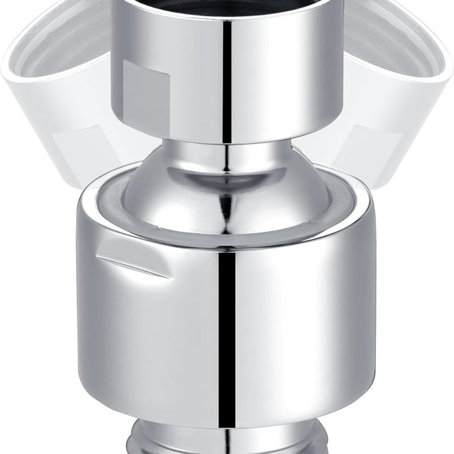 Shower Head Swivel Ball Joint Adapter, Ball Joint Adjustable Shower Arm Connector Universal Showering Component-Polished Chrome