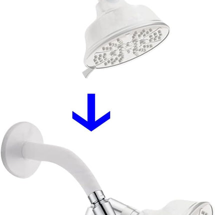 Shower Head Swivel Ball Joint Adapter, Ball Joint Adjustable Shower Arm Connector Universal Showering Component-Polished Chrome