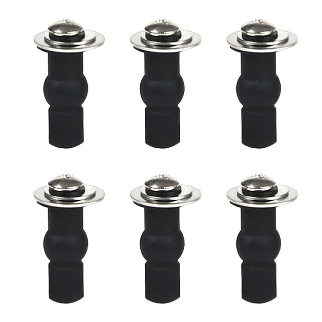 6 Pack Universal Toilet Seat Hinges Screw Toilet Seat Hinges Blind Hole fixings Expanding Rubber