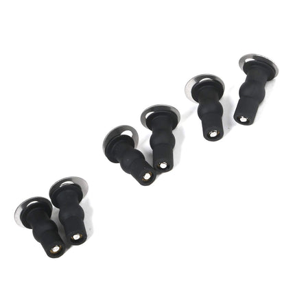 6 Pack Universal Toilet Seat Hinges Screw, Toilet Seat Hinges Blind Hole fixings Expanding Rubber Top Fix Nuts Screws for Top Mounting Toilet Seat Hinges-3 Pairs (with One Expandable Ball)