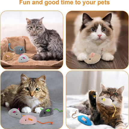 9 Pcs Cat Mouse Toys, Catnip Cat Toys, Chew Toys for Cat, Soft Plush Catnip Cat Toys, Mice Toys with String Tails Interactive Play for Cat, Puppy, Kitty Kitten