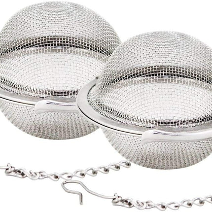 Store 2pcs Stainless Steel Mesh Tea Ball Inch Tea Strainers Tea Strainer Filters for Tea (2.1 inches)