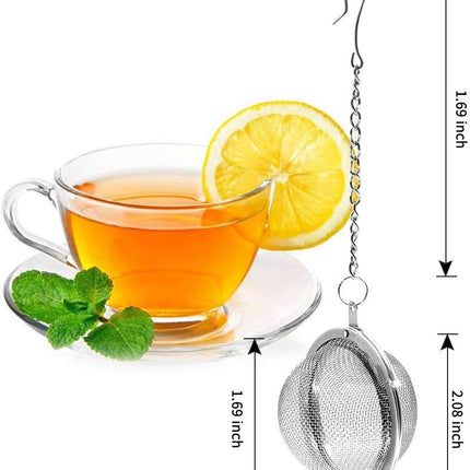 Store 2pcs Stainless Steel Mesh Tea Ball Inch Tea Strainers Tea Strainer Filters for Tea (2.1 inches)