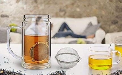 Store 2pcs Stainless Steel Mesh Tea Ball Inch Tea Strainers Tea Strainer Filters for Tea (2.1 inches)