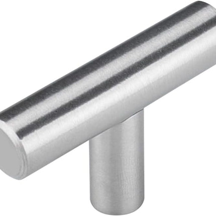 10 Pack Brushed Nickel Cabinet Knobs Cabinet Hardware - Brushed Nickel Drawer Knobs Kitchen Cabinet Knobs T Bar Drawer Pull Knobs 1/2 inch Diameter Overall Length 50mm