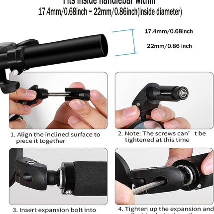 Bike Mirror, Bicycle Riding Rearview Mirror, HD Safety Rear View Mirrors, Convex Mirror with 360 Degrees Rotational Adjustable Handlebar for Mountain Road Bikes