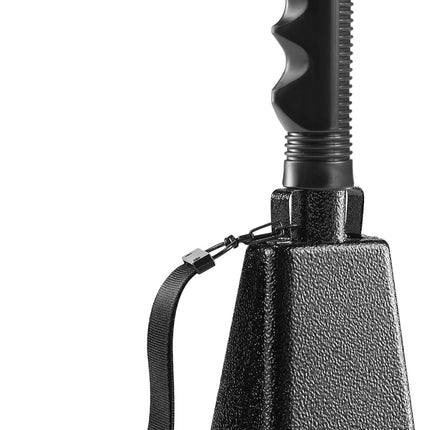 9" Metal Cowbells with Handle - (1 Pack) Cow Bells Loud Cheering Noise Makers for Sporting Events, Football Games, School Spirit, Rallies & Celebrations - Black Steel Percussion Music Instrument