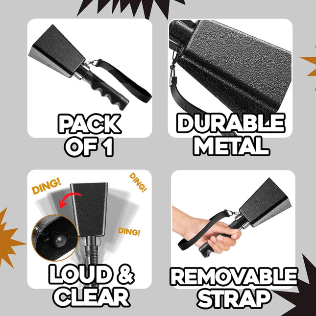 9 Metal Cowbells with – product detail