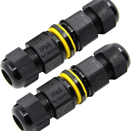 FX Junction Box Outdoor Waterproof IP68 Electrical Cable Connector 2 Way M20 Plug Wire Range 5 to 12mm External Cord Boxes 2 pcs