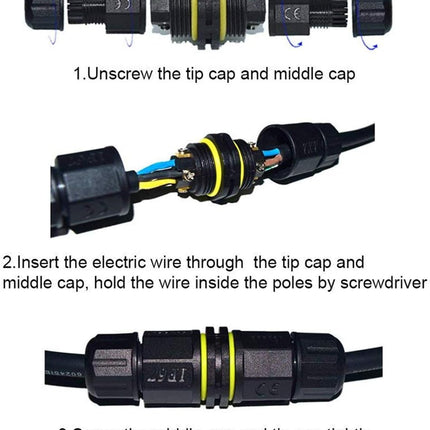 FX Junction Box Outdoor Waterproof IP68 Electrical Cable Connector 2 Way M20 Plug Wire Range 5 to 12mm External Cord Boxes 2 pcs