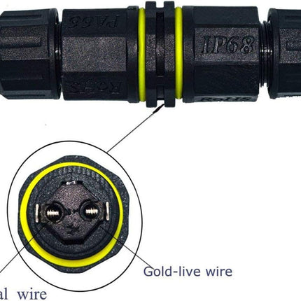 FX Junction Box Outdoor Waterproof IP68 Electrical Cable Connector 2 Way M20 Plug Wire Range 5 to 12mm External Cord Boxes 2 pcs