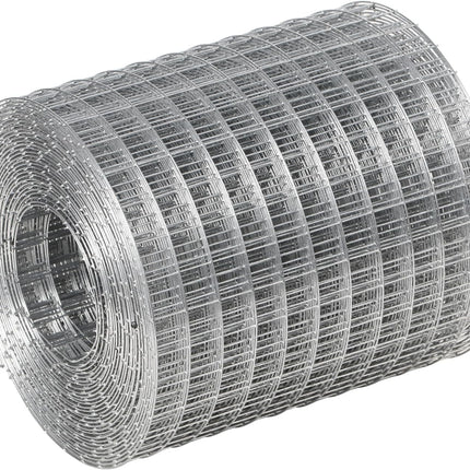 Hardware Cloth Galvanized Wire Mesh 4in X 20ft Garden Fence Chicken Wire Coop Metal Welded Wire Mesh Roll for Poultry Netting Cage DIY Projects Garden Protection