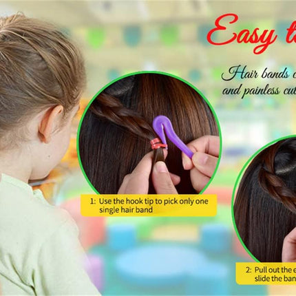 Hair Bands Remover Elastic Hair Ties Cutter,Ponytail Rubber Hairband Cutters Headbands Pony Pick Removal Tool 3 PCS