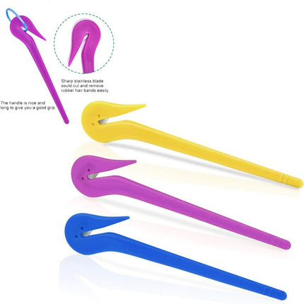 Hair Bands Remover Elastic Hair Ties Cutter,Ponytail Rubber Hairband Cutters Headbands Pony Pick Removal Tool 3 PCS