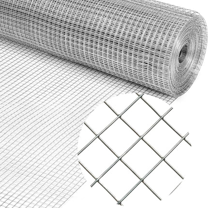 Hardware Cloth, Metal Wire Mesh Roll Galvanized Wire Chicken Coop Welded Wire Mesh Fence for Poultry Netting Garden Protection,15.7in x 32.8ft
