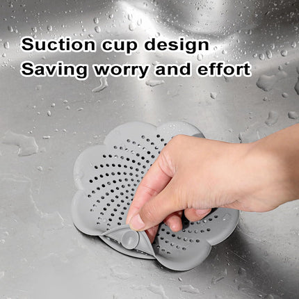 3 Pcs Shower Drain Covers Hair Catcher, 5.7 Inch Silicone Kitchen Sink Strainer Bathroom Shower Sink Stopper - Drain Cover Hair Trap, Filter for Kitchen Bathroom Tub