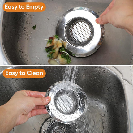 Kitchen Sink Strainer 5 Pcs, 4.5 Inch/11.5cm Stainless Steel Sink Drain Strainer Kit Food Catcher for Kitchen Sink