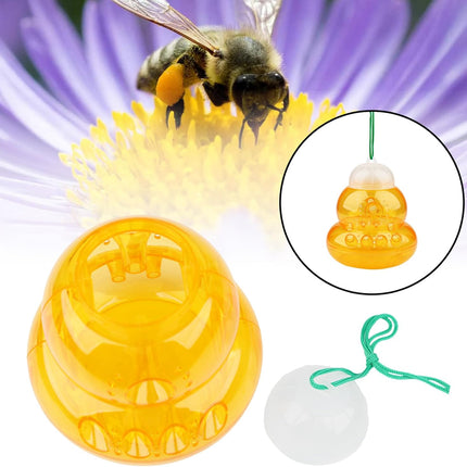 2 Pack Wasp Trap Hornets, Yellow Jackets Wasp Repellent, Hornet Trap, Bee Traps Wasps, Wasp Traps for Outdoors, Effective and Reusable, Safe and Natural, No Bottom Seam