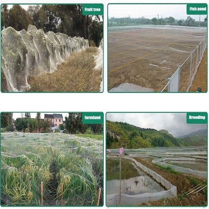 33 x 16 Ft Reusable Nylon Anti Bird Net Anti Bird Mesh Netting Anti Bird Protection Net for Garden Plant Fruit Crop Cage Protection Against Birds Deer Seagull Pigeon
