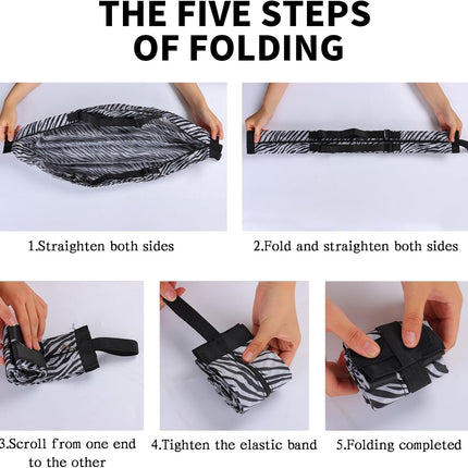 Reusable Shopping Bag, Portable Foldable Nylon Grocery Bag with Zipper, Large Capacity Luggage Bags for traveling, Camping, Picnics, and Fitness