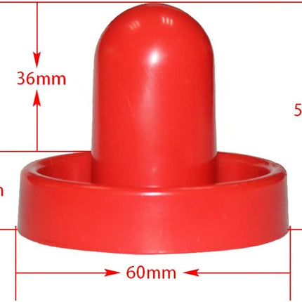 Air Hockey Pushers & Pucks Set, 60mm Mini Goal Handles Paddles Replacement Accessories for Game Tables - Red As Shown