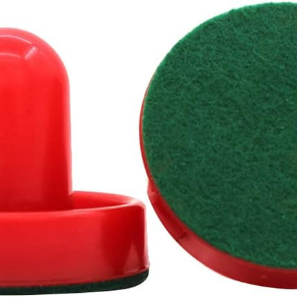 Air Hockey Pushers & Pucks Set, 60mm Mini Goal Handles Paddles Replacement Accessories for Game Tables - Red As Shown