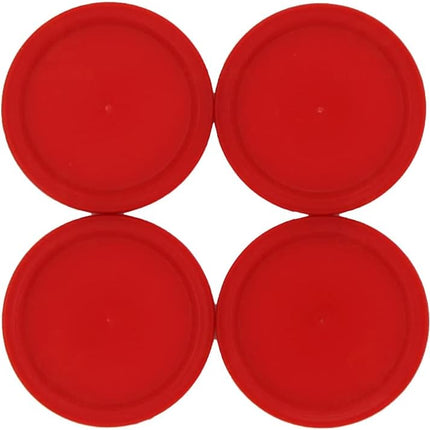 Air Hockey Pushers & Pucks Set, 60mm Mini Goal Handles Paddles Replacement Accessories for Game Tables - Red As Shown