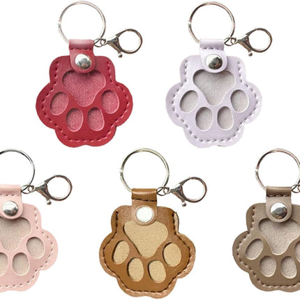Dog Hair Keepsake Keychain, Dog Fur Storage Keychain, Cat Paw Shaped Keychains,For Bag Purse Paw Charm Key Holder