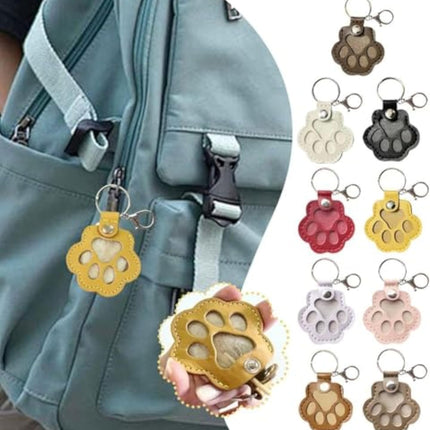 Dog Hair Keepsake Keychain, Dog Fur Storage Keychain, Cat Paw Shaped Keychains,For Bag Purse Paw Charm Key Holder