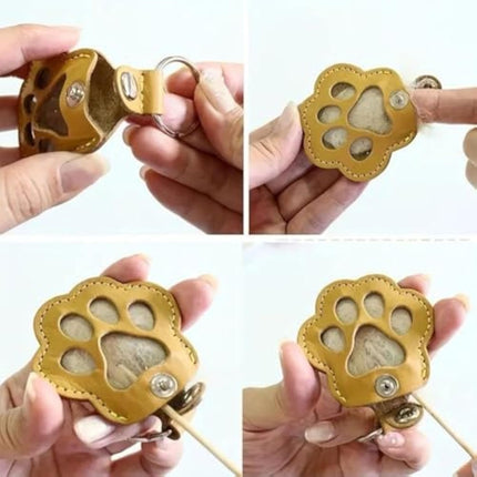Dog Hair Keepsake Keychain, Dog Fur Storage Keychain, Cat Paw Shaped Keychains,For Bag Purse Paw Charm Key Holder