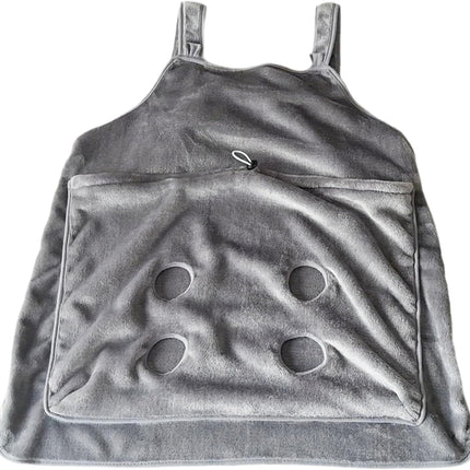 Cat Sling Soft Flannel Cat Apron with Claws Holes Multifunctional Adjustable Pet Carrier for Nail Cutting Cozy Sleeping Petting