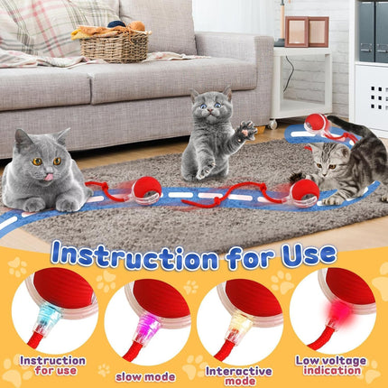 Interactive Rolling Dog Ball, Interactive Cat to-ys Rolling Ball Chewie Viral Dog Ball, Smart Automatic Rolling Pet Ball for Cats Dogs Motion Activated