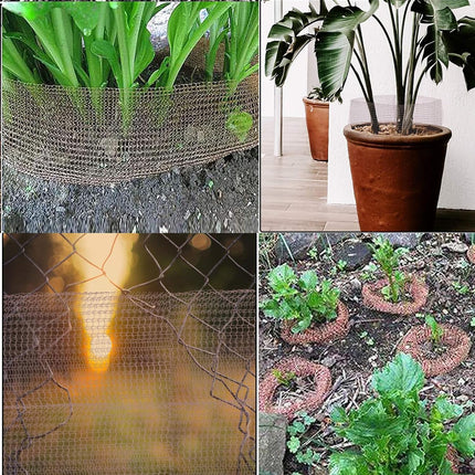 Copper Mesh Roll,Gap Blocker for Building Hole,Knitted Pure Copper Mesh Blocker for Mouse, Birds, Snail, Bat,DIY Fill Fabric,Protect Saplings&Seeds,Rodent Stopper Mesh for Home, Garden (20FT/6M)