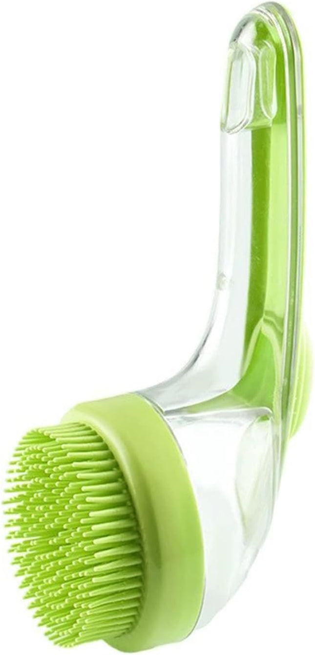 Dog Bath Brush Dog Scrubber for Bath Soft Silicone Dog Grooming Brush Shampoo Dispenser Pet Shower Brush