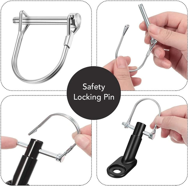 12mm Heavy Duty Steel Trailer Hitch Coupler with Safety Locking Pin for Kids and Pets – product detail