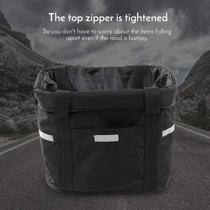 Waterproof Removable Bicycle Front Basket with Aluminum Frame, Pet Carrier & Multi-Purpose Handlebar Bag for Shopping & Outdoor Use