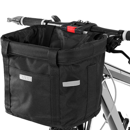 Waterproof Removable Bicycle Front Basket with Aluminum Frame, Pet Carrier & Multi-Purpose Handlebar Bag for Shopping & Outdoor Use