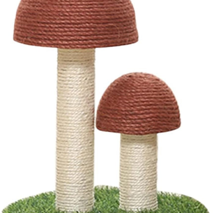 Mushroom Cat Scratching Post with Natural Sisal, Simulation Lawn Cat Climbing Shelf, Multifunctional Cat Toys Scratching Board for Play and Rest, Cat Furniture Protector