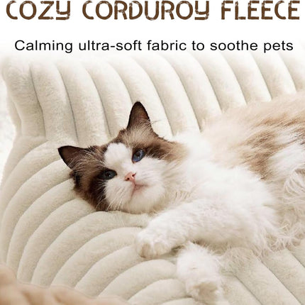 Cat Couch Bed Cute Pet Sofa Bed for Small Medium Large Cats Dogs Indoor with Non-Slip Bottom Washable Cover Fluffy Soft Comfortable Supportive Removable Cover Easy Maintenance Plush Cushion