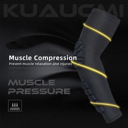 Padded Elbow Forearm Sleeves Compression Arm Protective Sleeve Basketball Shooting Protective Pad