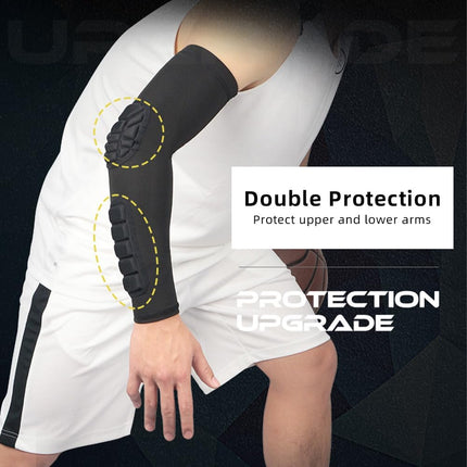 Padded Elbow Forearm Sleeves Compression Arm Protective Sleeve Basketball Shooting Protective Pad