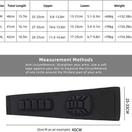 Padded Elbow Forearm Sleeves Compression Arm Protective Sleeve Basketball Shooting Protective Pad