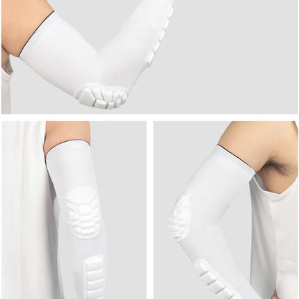 Padded Elbow Forearm Sleeves Compression Arm Protective Sleeve Basketball Shooting Protective Pad