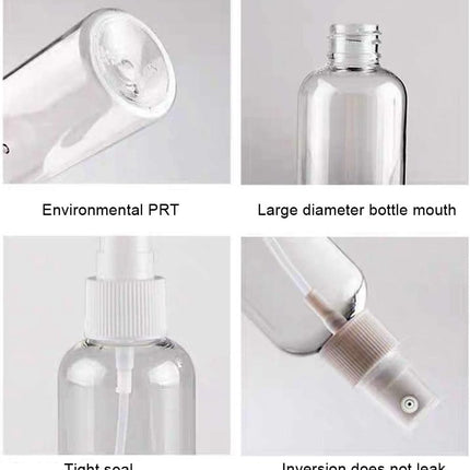 4-Piece Portable PET Plastic Spray Bottles for Essential Oils, Perfumes, & Travel Convenience