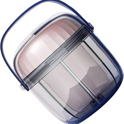 Portable Rotating Organizer Box - 7 Compartment PC Material for, Travel Storage, Design