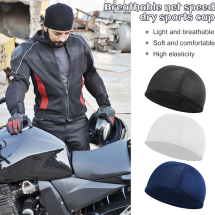 3 Pack Under Helmet Caps, Breathable Cycling Helmet Liner, Summer Cycling Skull Caps, Wicking Running Hats, Under Helmet Hats for Men Women, Perfect for Running Sports Cycling Motorcycle