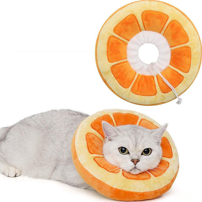 Adjustable Cat Cone Collar Soft Cute Cat Donut Collar After Surgery Kitten Recovery Cones to Stop Licking